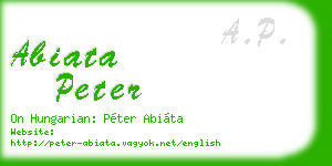 abiata peter business card